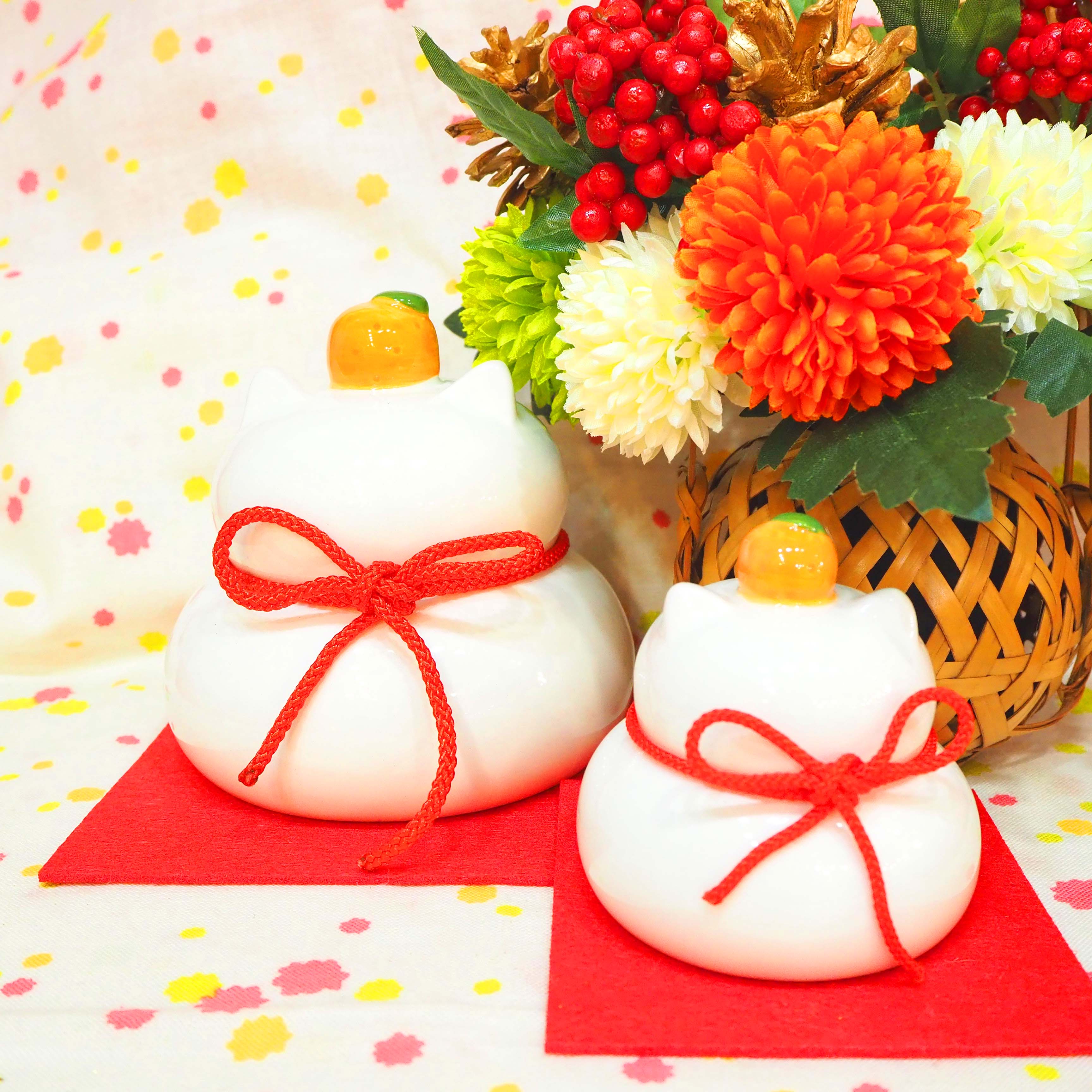 ねこもち　陶器 陶器の猫鏡餅 S – 鎌倉ねこサロン オンラインストア